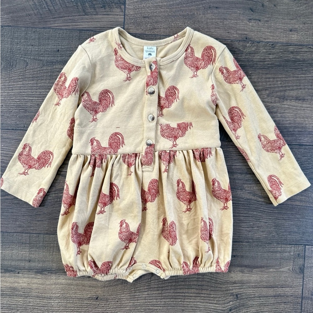2T kate quinn cotton Rooster Romper